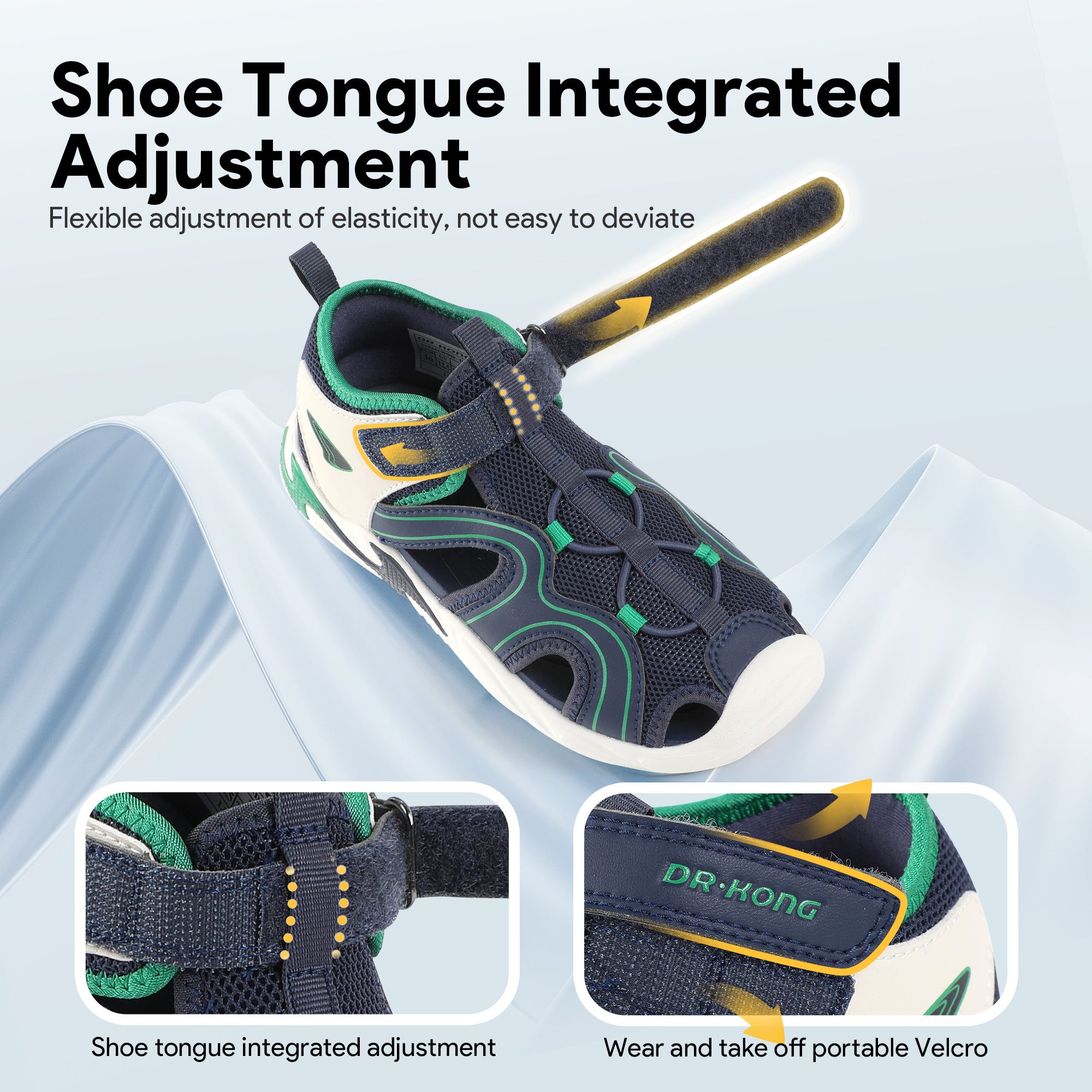 DR KONG Boys Sandals Toddler Closed Toe Shoes
